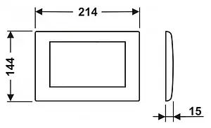 Клавиша смыва для унитаза TECEplanus 9240312 белый матовый Клавиша смыва для унитаза TECEplanus 9240312 белый матовый, 3
