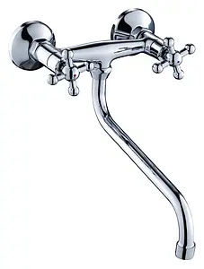 Смеситель для кухни настенный Rossinka хром G02-74, 1