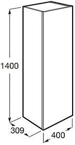 Шкаф-пенал подвесной Roca Beyond 40 городской дуб 857237402 Шкаф-пенал подвесной Roca Beyond 40 городской дуб 857237402, 2