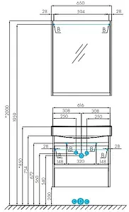Тумба-умывальник Aquaton Нортон 65 белый глянец 1A2488K0NT010 Тумба-умывальник Aquaton Нортон 65 белый глянец 1A2488K0NT010, 2