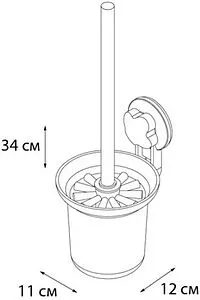 Ёршик для унитаза Grampus Element белый GR-3397 Ёршик для унитаза Grampus Element белый GR-3397, 2