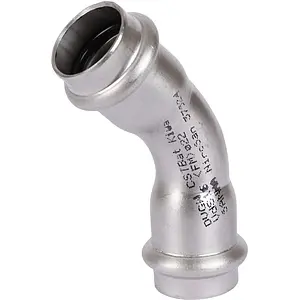 Уголок пресс двухраструбный 22мм угол 45° Sanha NiroSan 9041 6904122, 1