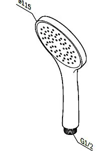 Лейка ручного душа Am.Pm Joy хром F0285100 Лейка ручного душа Am.Pm Joy хром F0285100, 2