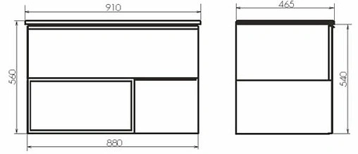 Тумба-умывальник подвесная Comforty Франкфурт 90 дуб шоколадно-коричневый/чёрный 00-00002048CF