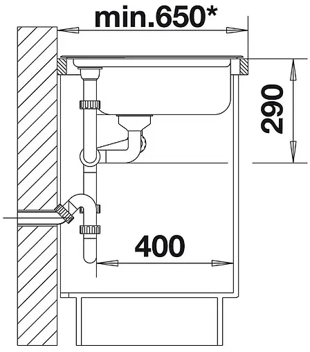Мойка кухонная Blanco Blanco Delta II 105.6 нержавеющая сталь 523667