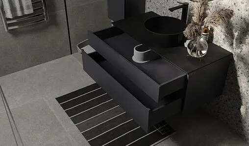 Тумба-умывальник подвесная Raval Decent 100 антрацит Dec.01.100/A/RL