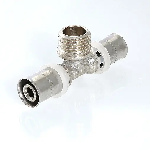 Тройник пресс переходной 32мм x 1"н x 32мм Valtec VTm.233.N.320632 Тройник пресс переходной 32мм x 1"н x 32мм Valtec VTm.233.N.320632