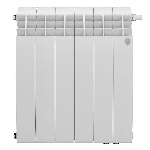 Радиатор биметаллический 6 секций нижнее правое подключение Royal Thermo Biliner 500 VR80 Bianco Traffico RTBBTVR8050006