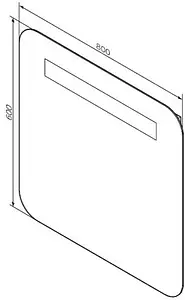Зеркало с подсветкой Am.Pm Like 80 M80MOX0801WG, 2