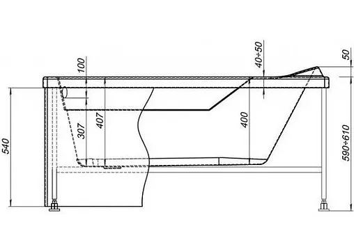 Панель для ванны фронтальная Aquanet West/Largo 130 белый 00243722