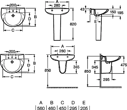 Раковина Roca Victoria 56 белый 32739300Y