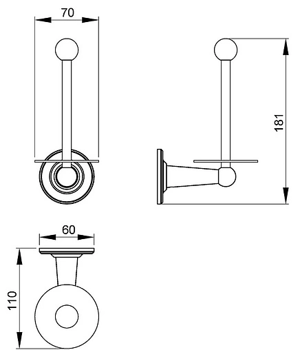 Держатель для запасных рулонов Timo Nelson хром 150044/00 Держатель для запасных рулонов Timo Nelson хром 150044/00