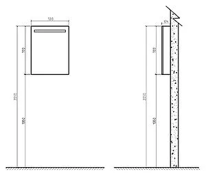 Шкаф-зеркало BelBagno 50 хром SPC-1A-DL-BL-500, 3