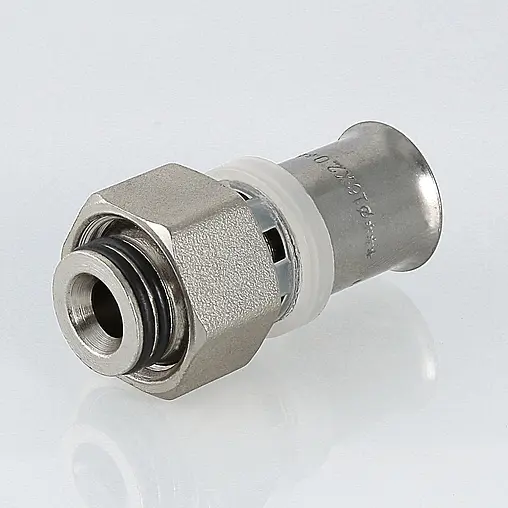 Муфта пресс с накидной гайкой 16мм x ½"к Valtec VTc.712.N.1604 Муфта пресс с накидной гайкой 16мм x ½"к Valtec VTc.712.N.1604