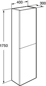Шкаф-пенал подвесной Roca Ona 40 вяз тёмный A857635511, 4