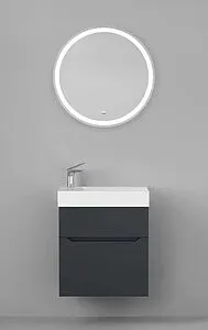 Тумба под умывальник подвесная Raval Brik 55 антрацит Brk.01.55/P/A/RL, 5