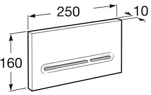 Клавиша смыва для унитаза Roca PL-5 890099002 хром матовый Клавиша смыва для унитаза Roca PL-5 890099002 хром матовый, 2