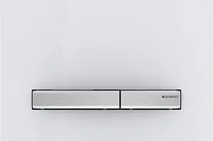 Клавиша смыва для унитаза Geberit Sigma 50 New 115.788.11.2 кнопки/нерж. сталь, панель/альпийский белый Клавиша смыва для унитаза Geberit Sigma 50 New 115.788.11.2 кнопки/нерж. сталь, панель/альпийский белый, 1