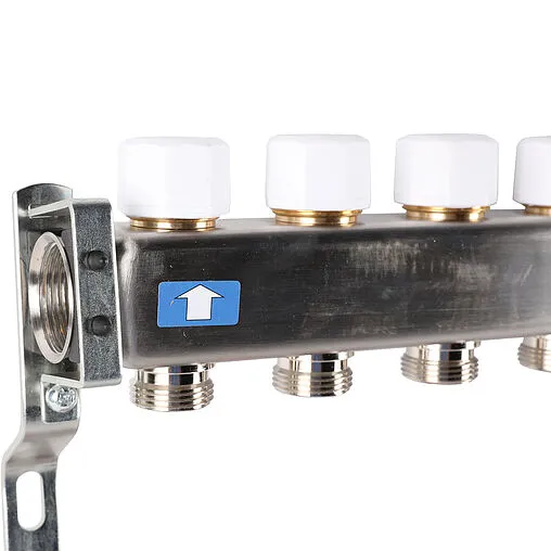 Группа коллекторная с расходомерами 12 отводов 1&quot;в/в x ¾&quot;ек Rommer RMS-1201-000012
