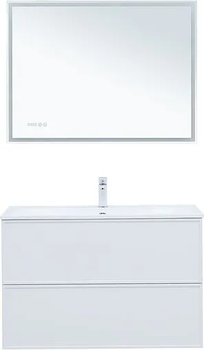 Тумба-умывальник Aquanet Арт 100 белый матовый 00313257+00318926