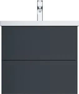 Тумба-умывальник подвесная Am.Pm Gem 60 графит матовый M90FHX06022GM+M90WCC0602WG, 1