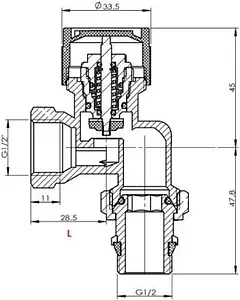 Вентиль терморегулирующий осевой ½" в/н IVANCI IVC.103008.N.03 Вентиль терморегулирующий осевой ½" в/н IVANCI IVC.103008.N.03, 2