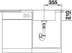 Мойка кухонная Blanco Andano XL 6S-IF Compact 86 R нержавеющая сталь 523001 Мойка кухонная Blanco Andano XL 6S-IF Compact 86 R нержавеющая сталь 523001, 3