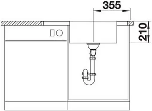 Мойка кухонная Blanco Andano XL 6S-IF Compact 86 R нержавеющая сталь 523001