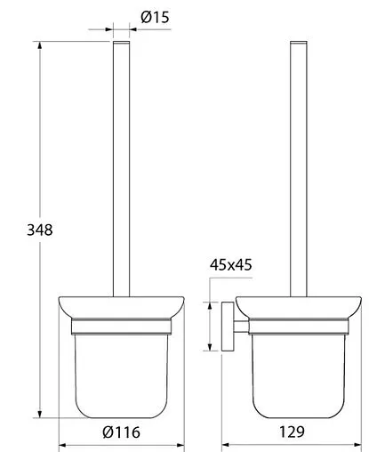 Ёршик для унитаза IDDIS Edifice хром EDIMBG0i47
