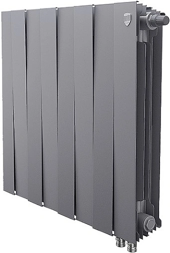 Радиатор биметаллический 8 секций нижнее правое подключение Royal Thermo PianoForte VD 500 Silver Satin RTPNSSVD50008