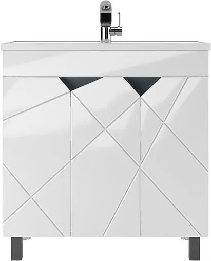 Тумба-умывальник напольный Домино Vector 80 белый DV6604T+4670142930273