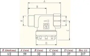Фильтр прямой сетчатый ½"в x ½"н Valtec VT.387.N.04 Фильтр прямой сетчатый ½"в x ½"н Valtec VT.387.N.04, 2