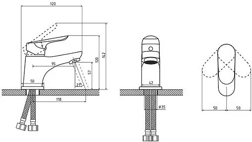Смеситель для раковины Osgard Brut хром 21013 Смеситель для раковины Osgard Brut хром 21013