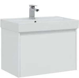 Тумба-умывальник подвесная Aquanet Nova Lite 75 белый 00242275+00242338, 1