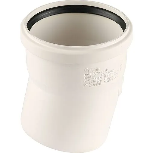 Отвод внутренний бесшумный D=110мм Угол 15° Rehau Raupiano Plus 11231321001