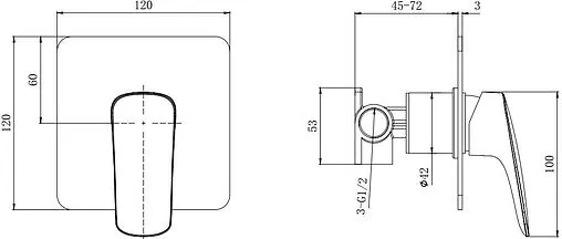 Смеситель для душа скрытого монтажа Aquatek Вега чёрный матовый AQ1066MB Смеситель для душа скрытого монтажа Aquatek Вега чёрный матовый AQ1066MB