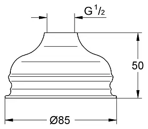 Лейка верхнего душа Grohe Relexa хром 28404000 Лейка верхнего душа Grohe Relexa хром 28404000, 2