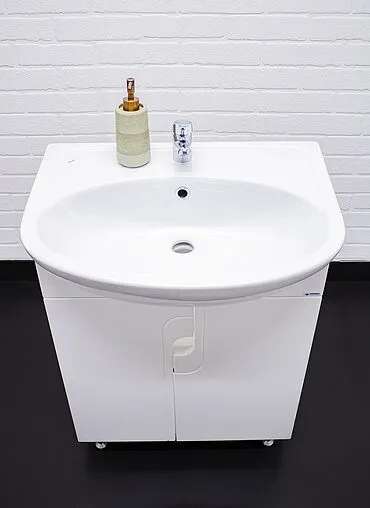 Тумба под умывальник напольная Айсберг Уют 60 белый DA2003T