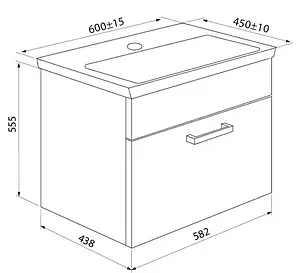 Тумба под умывальник подвесная IDDIS Mirro 60 белый/дерево MIR60W0i95 Тумба под умывальник подвесная IDDIS Mirro 60 белый/дерево MIR60W0i95, 2