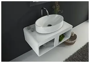 Раковина Aquanet Ellipse V43 56 белый матовый 00198961, 5