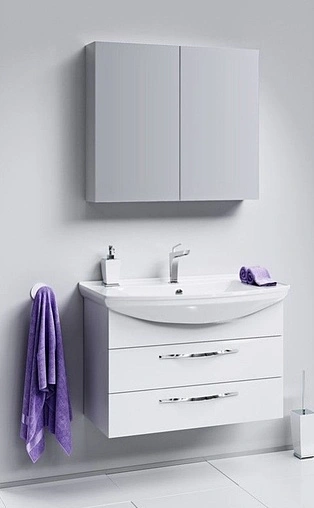 Тумба под умывальник подвесная Aqwella Allegro 85 белый Agr.01.08/2