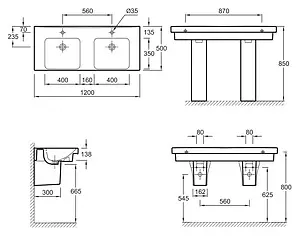 Раковина Jacob Delafon Odeon Up 120 белый E4730-00 Раковина Jacob Delafon Odeon Up 120 белый E4730-00, 2