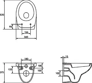 Унитаз подвесной Cersanit Delfi белый S-MZ-DELFI-w, 2
