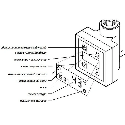 Блок управления Terma KTX3-MS 120-1000 Вт белый WEKT3-K916S