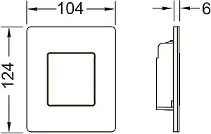 Клавиша смыва для писсуара TECEsolid Urinal 9242433 белый матовый, 2