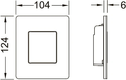 Клавиша смыва для писсуара TECEsolid Urinal 9242433 белый матовый