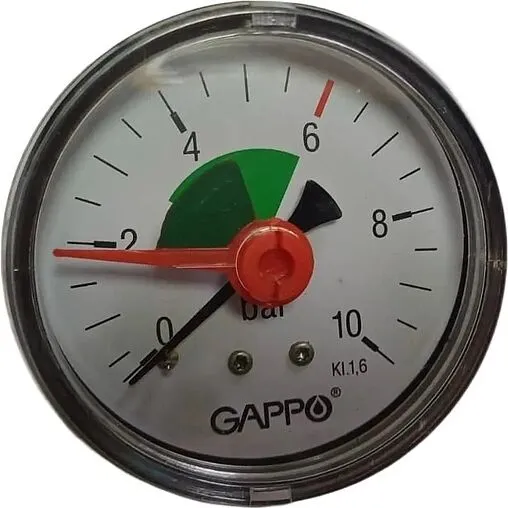 Манометр аксиальный Gappo 50мм 10 бар ¼&quot; G1471.10