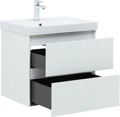 Тумба-умывальник подвесная Aquanet Альтера 60 белый матовый 00337154+00333266