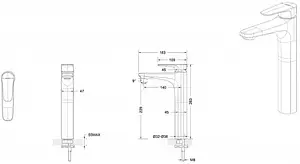 Смеситель для раковины Bravat Source чёрный матовый F1173218BW-A9-ENG Смеситель для раковины Bravat Source чёрный матовый F1173218BW-A9-ENG, 2