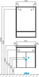 Зеркало Aquaton Флай 60 дуб крафт 1A237602FA860 Зеркало Aquaton Флай 60 дуб крафт 1A237602FA860, 2